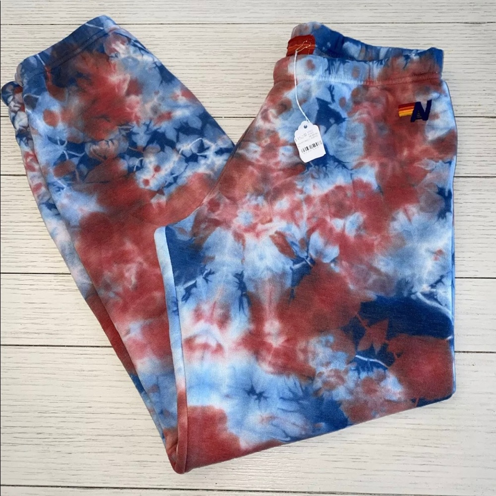 NWT AVIATOR NATION TIE DYE JOGGERS SWEATPANTS XL